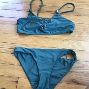 Army green bikini